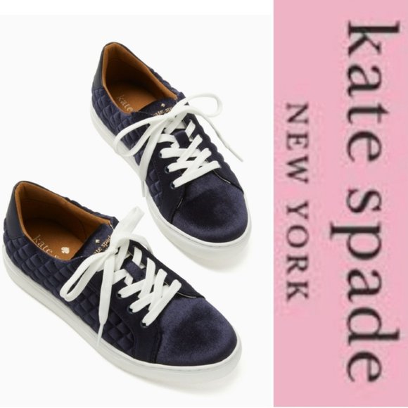 Kate Spade Navy Velvet, Velour Sneakers, size 9.5 - Picture 4 of 9